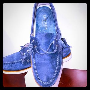 Men’s Sperry’s Denim Boat Shoes 11.5 Barrel Knot